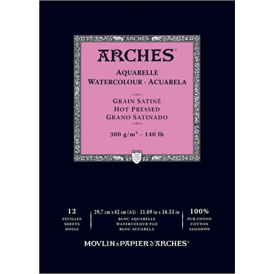 Arches Skicák v lepenej väzbe 29,7 x 42 cm 300g 12 listov HP
