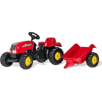 Rolly Toys Šlapací traktor Rolly Zetor s vlečkou červený
