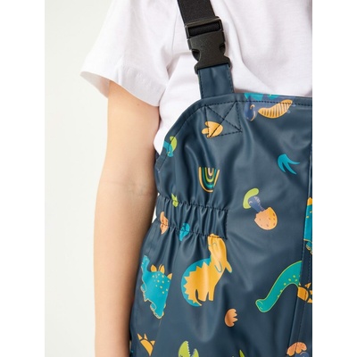 Unuo Dětské nepromokavé kalhoty s fleecem Dinosauři