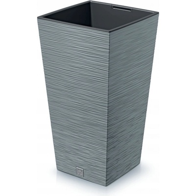 Prosperplast Květináč plast šedý 26,5 x 26,5 x 50 cm