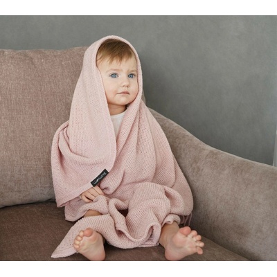 Lullalove Lehká dečka z vlny Merino Premium Pudrová Růž