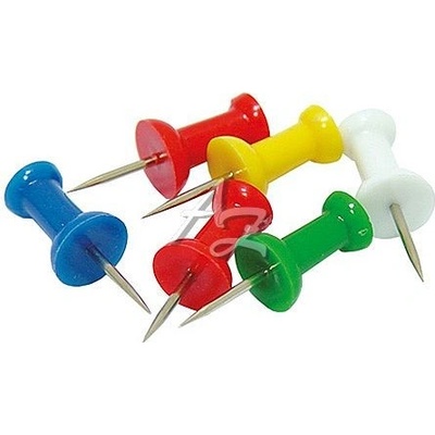 OFFICE Products Připináčky plastové [100 ks] - mix barev – Sleviste.cz