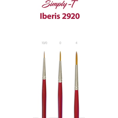 Štetec Simply-T Iberis 2920 - Liner, krátka rukoväť Veľkosť štetca: 10/0