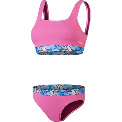 Speedo Бански костюм Speedo Women's Text Deep Two Piece Swimsuits - Purple