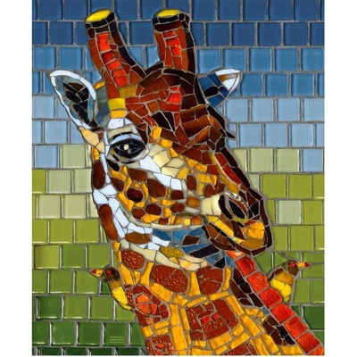 Sunsout Stained Glass Giraffe 1000 dílků