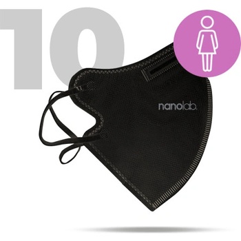 Nanolab nano respirátor FFP2 dámsky čierny 10 ks