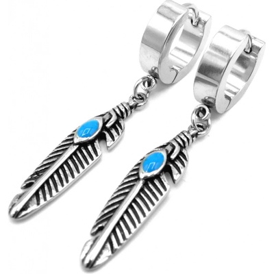 Steel Jewelry náušnice pírka z chirurgické oceli NS090157