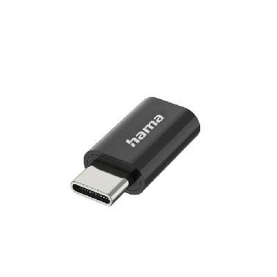 Адаптер, Micro-USB - USB-C, USB 2.0, OTG, 480 Mbit/s (HAMA-300095)