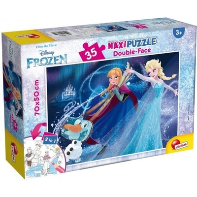 LISCIANI Liscianigiochi Oboustranné Maxi 35 prvků Frozen. Doba ledová 66711