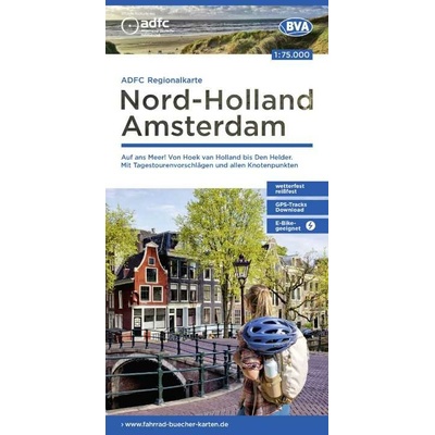 ADFC cyklomapa North Netherlands / Amsterdam cycling map 1:75 t. - voděodolná