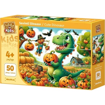 Art Puzzle Детски пъзел Art Puzzle от 50 XXL части - Сладък динозавър (35328)