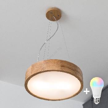 Brilagi - LED RGBW димируема люстра CARVALHO 2xE27/15W/230V Wi-Fi, дъб, Ø 37 см (LEDBG0740)