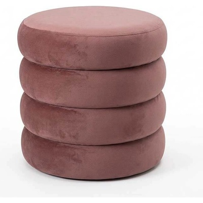 Interior DE Taburet s ÚP VOQUE 40 CM růžový sametTAB48638