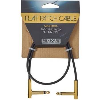 Image 1 of RockBoard Flat Patch Cable Gold 45 cm Ъглов - Ъглов Пач кабел (RBO CAB PC F 45 GD)