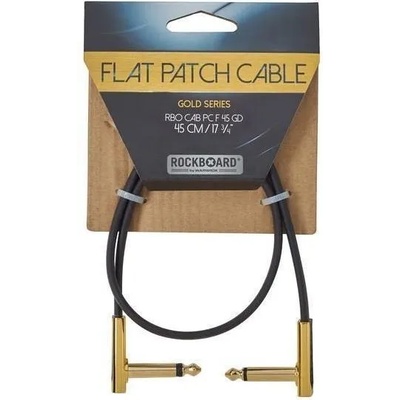 RockBoard Flat Patch Cable Gold 45 cm Ъглов - Ъглов Пач кабел (RBO CAB PC F 45 GD)