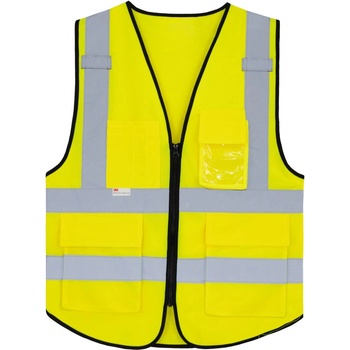 Korntex HI-VIS KXPMF MUNICH / Многофункционална жилетка с висока видимост - HV жълта S/M (76XPMFzv8zd)