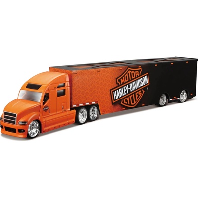 Harley Davidson Maisto Haulers čierno oranžový 1:64