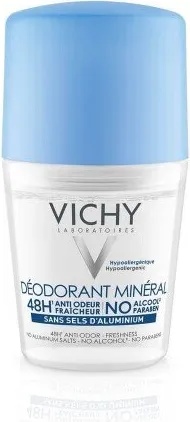 Vichy Минерален дезодорант рол- он против изпотяване , Vichy Deodorants Aluminium Salt Free 48hr Roll-On Deodorant 50ml