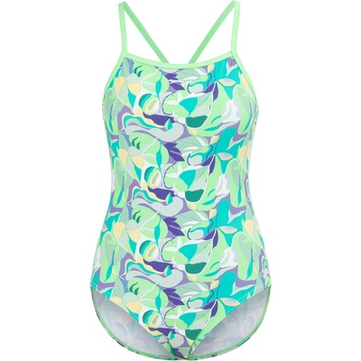 Slazenger Бански костюм Slazenger Women's Slaz All Over Tieback One Piece Swimsuit - Green/Green