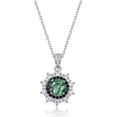 Grace Silver Jewellery Stříbrný náhrdelník v květinovém designu NH-PD019614/149 Stříbrná