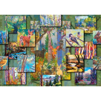 Enjoy - Puzzle Woodland Collage - 1 000 piese