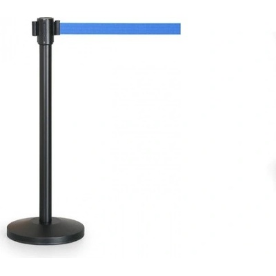 Zahradzovací stĺpik so samonavíjacím pásom, čierna/modrá