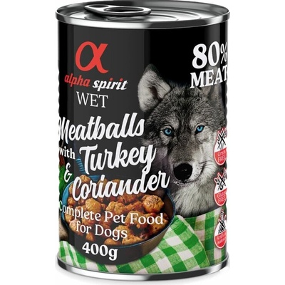 Alpha Spirit Meatballs Morčacie s koriandrom 6 x 400 g