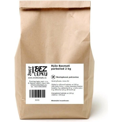 Život bez lepku Basmati parboiled ryža 2000 g