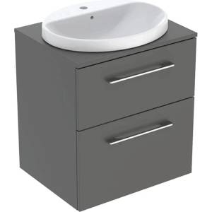 Geberit Комплект стенен шкаф Geberit Selnova Square lava mat с 2 чекмеджета и мивка 60 см (502.869.00.1)