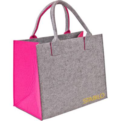 DEMA Plstená taška 35x20x28 cm Shopper L sivá/ružová