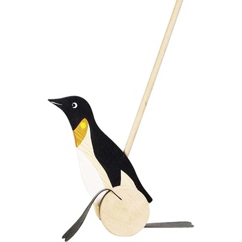 Goki Дървена играчка за бутане Goki - Пингвин (WP005)