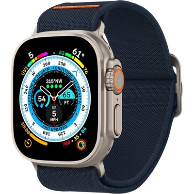 Spigen Текстилна каишка за Apple Watch 4 / 5 / 6 / 7 / 8 / SE / Ultra 1/2 (42/44/45/49 mm) от Spigen Fit Lite Ultra - Navy (8809896743372)