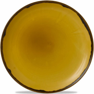 DUDSON Okrúhly plytký tanier s okrajom 324 mm Harvest Mustard