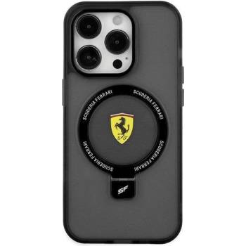 Ferrari Кейс Ferrari FEHMP15SUSCAK за iPhone 15 6.1"", черен / черен, твърд, Ring Stand 2023 Collection MagSafe (KXG0075600)