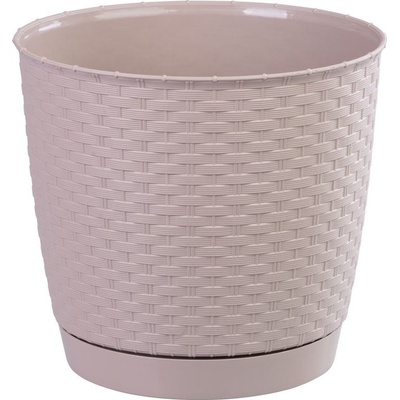 Prosperplast Květináč Ratolla round Drlo250 mocca