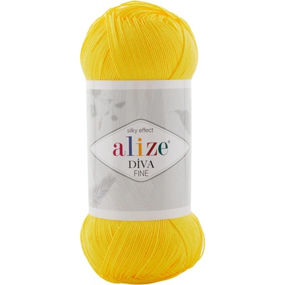 Alize Příze Diva FINE - 110 žlutá