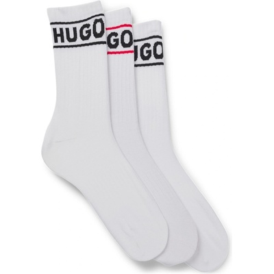 Hugo Чорапи Hugo Women's Sporty Cotton Crew Socks - White