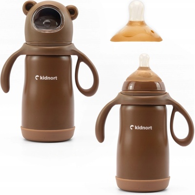 Kidnort Detská termofľaša Paere 270 ml Hnedá