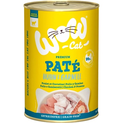 WOW Cat Adult Paté kuracie s krevetami 400 g