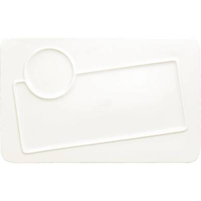 RAK Porcelain Talíř obdélný 2 zóny 35 x 22 cm RAK-CRRE2Z