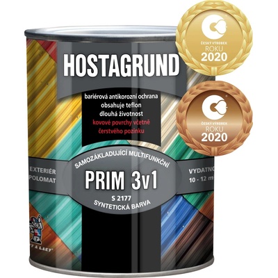Barvy a laky Hostivař PRIM 3v1 S2177 0131 2,5L šedá