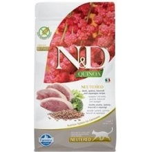 N&D Quinoa CAT Neutered Duck &Broccoli&Asparagus 1,5 kg