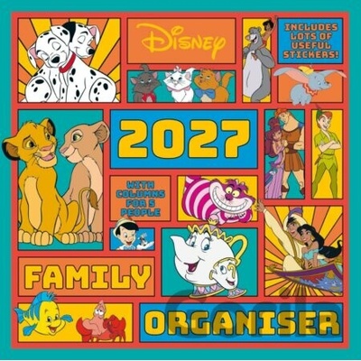 Oficiální nástěnný plánovací Disney se samolepkami SQ 30,5 x 30,5|61 cm 2027