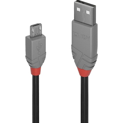 Lindy 36735 USB USB 2.0 USB-A zástrčka USB Micro-B zástrčka 5m černý