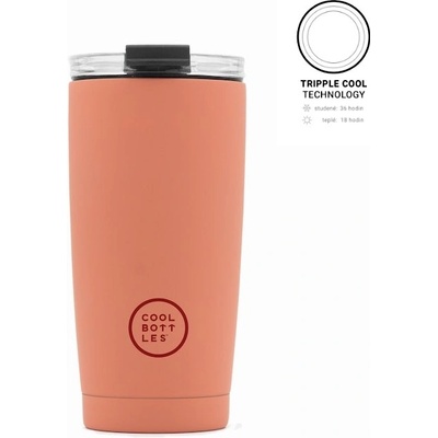 Cool Bottles Termohrnček z nehrdzavejúcej ocele Pastel Coral 550 ml