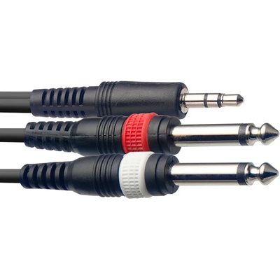 Stagg Кабел мини жак - два жака Stagg SYC1/MPSB2P E 1 метър