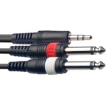 Stagg Кабел мини жак - два жака Stagg SYC1/MPSB2P E 1 метър