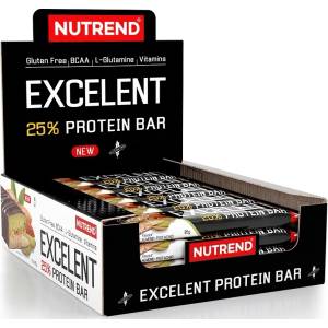 Nutrend Excelent Протеинови барoве, шоколад с кокос, 18 броя, Nutrend