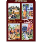 Magnolia - Puzzle 4x260 Claire Morris: Torres del Paine - Morroco - Ghana - China - 260 piese