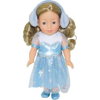 Bambolina Кукла Bambolina - Със синя рокля и ушанки, 30 cm (1012272)